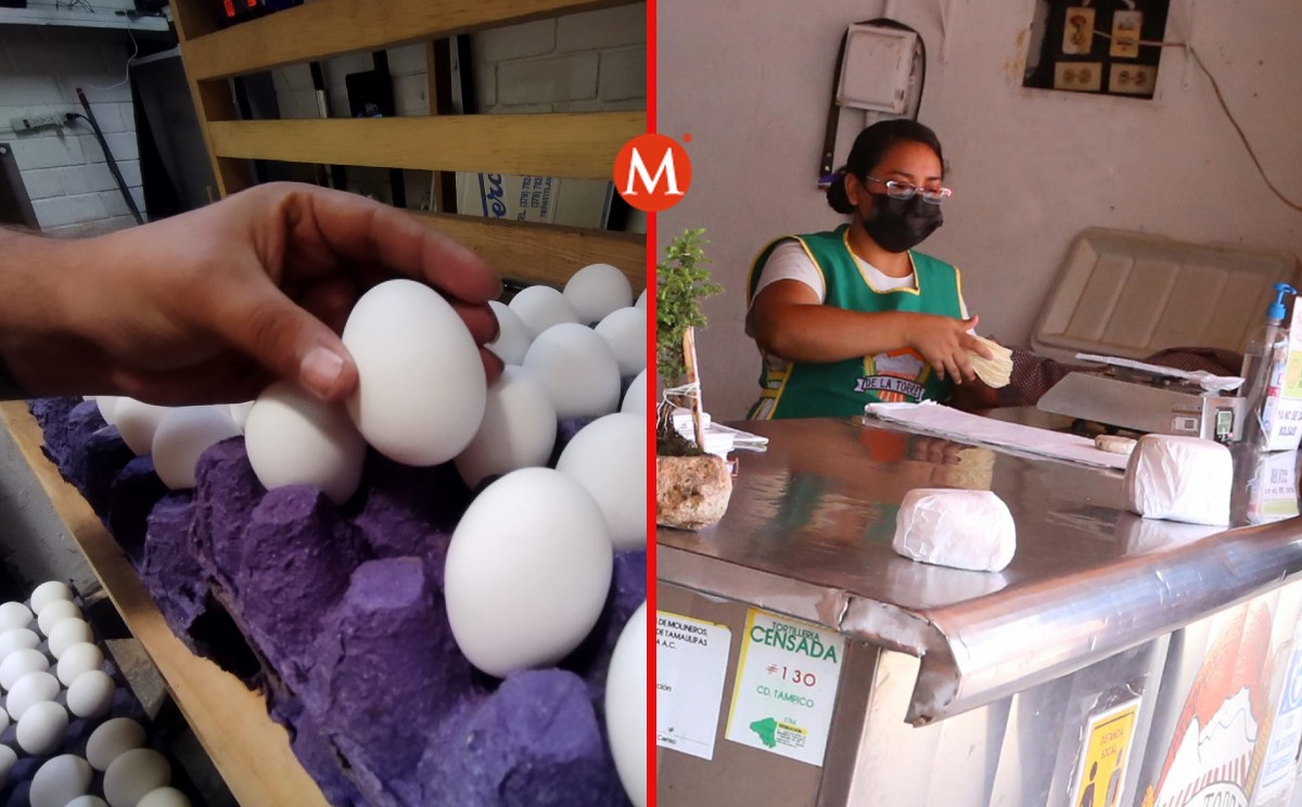 El huevo y la tortilla tuvieron aumentos en sus precios en Tamaulipas.