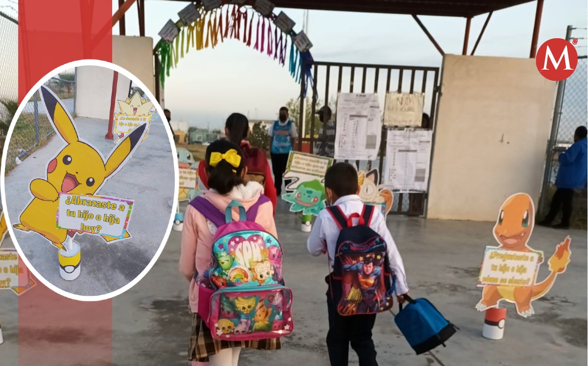 Maestro coloca mensajes para incentivar a padres a apoyar a sus hijos
