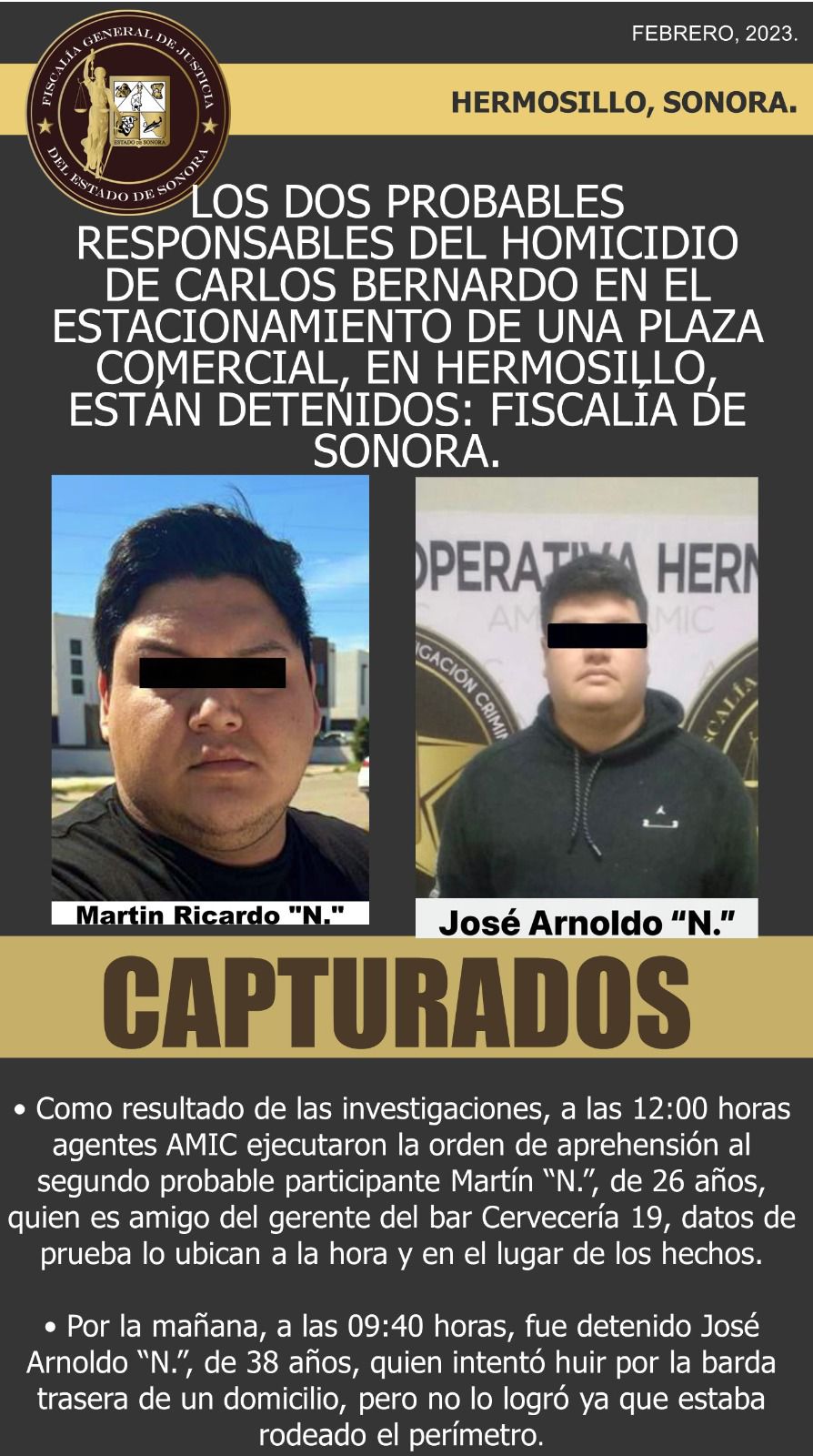 Van dos detenidos por estos hechos. (Antonio López)