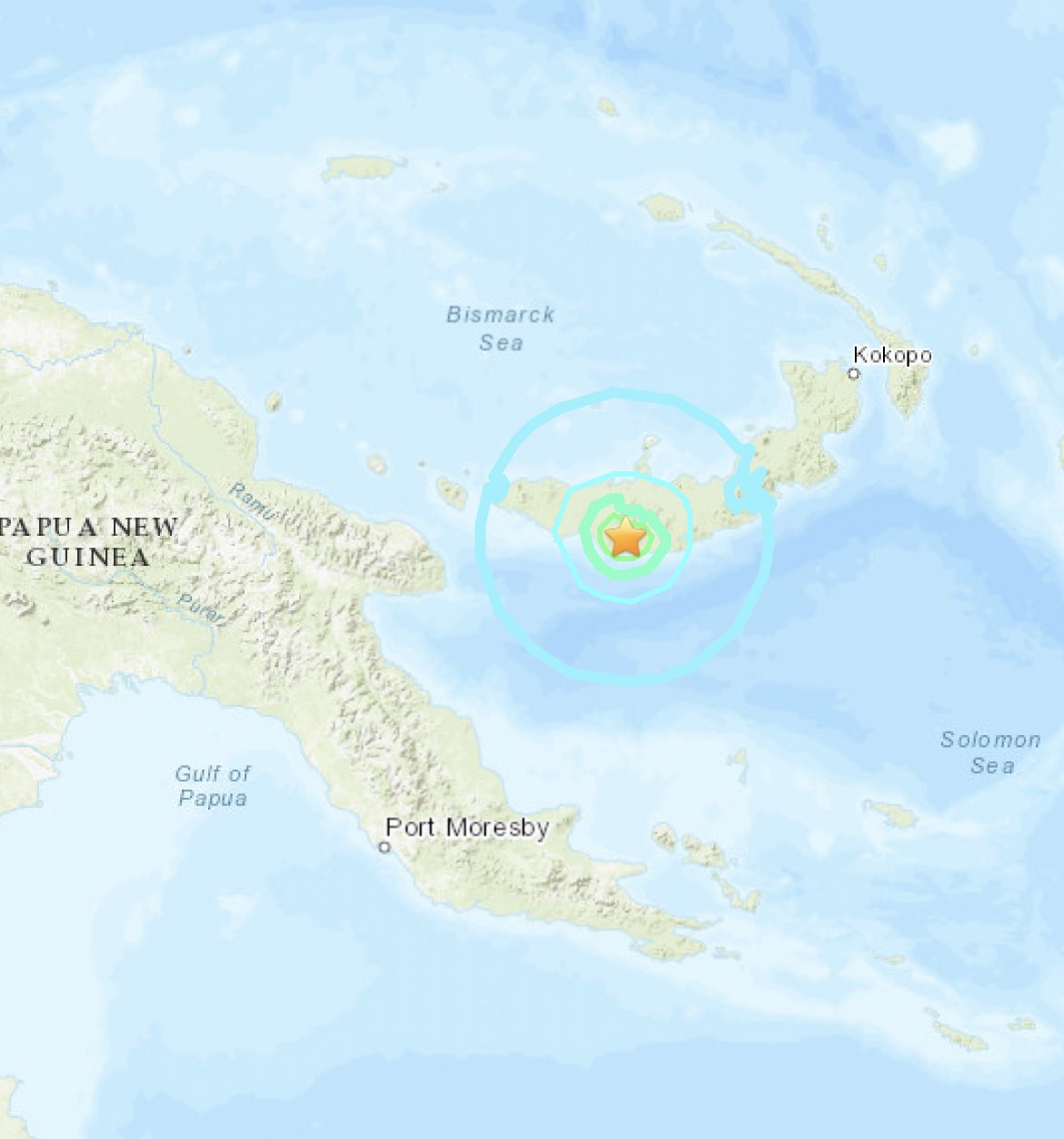 El sismo se sintió en la isla de Nueva Bretaña. (Especial)