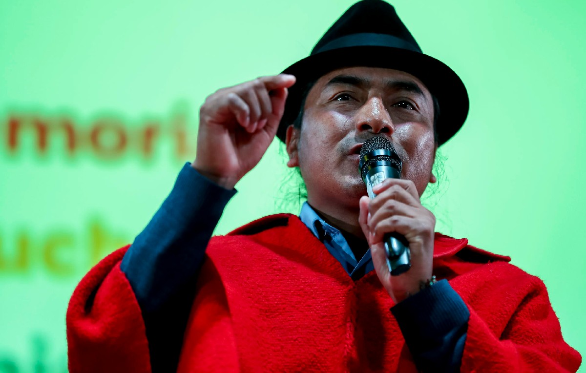 Presidente del movimiento indígena de Ecuador, Leonidas Iza Salazar (EFE)