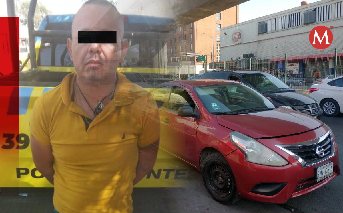 El hombre conducía un vehículo con placas de Coahuila . Foto: Especial