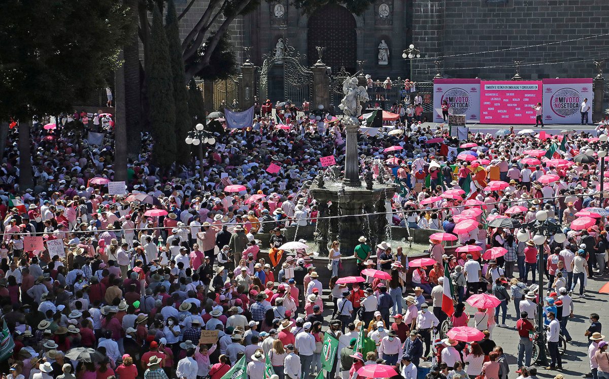 Marcha en favor del INE en Puebla | Agencia Enfoque