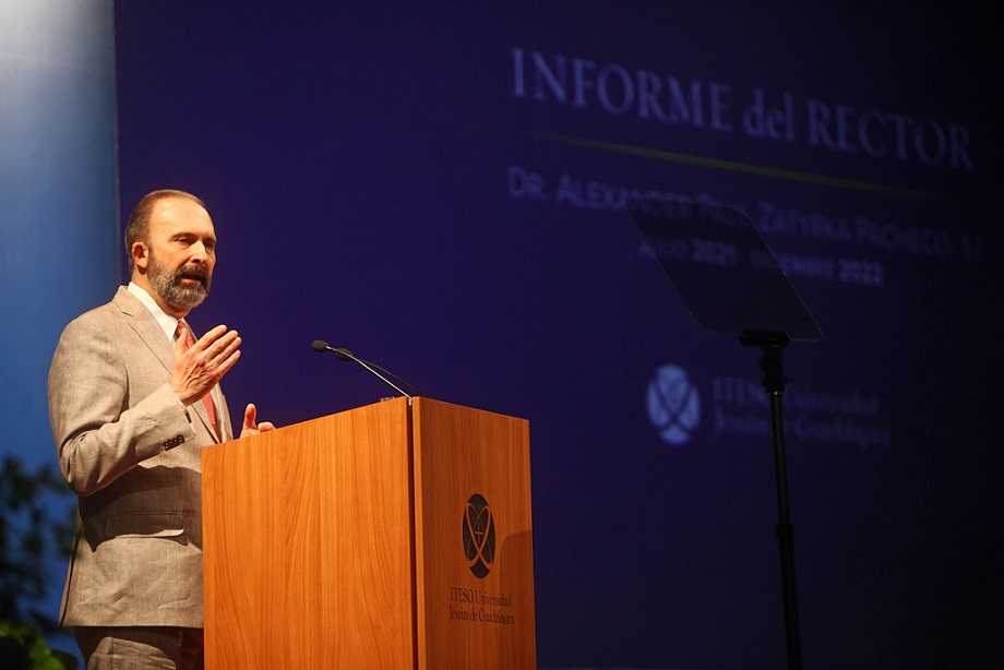 Alexander Paul Zatyrka, rector del ITESO rinde su primer informe de actividades  (Fernando Carranza)