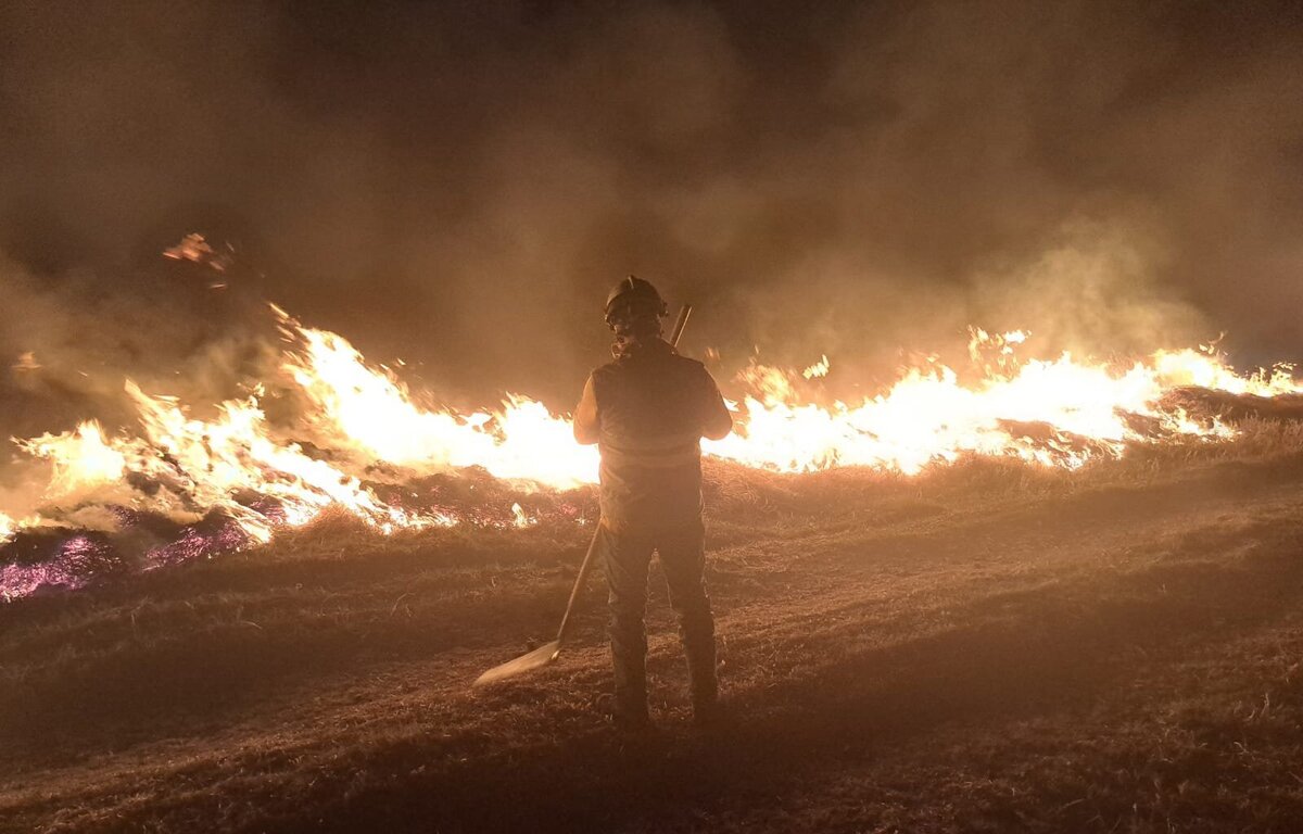 Incendio en Xochimilco. (Twitter)