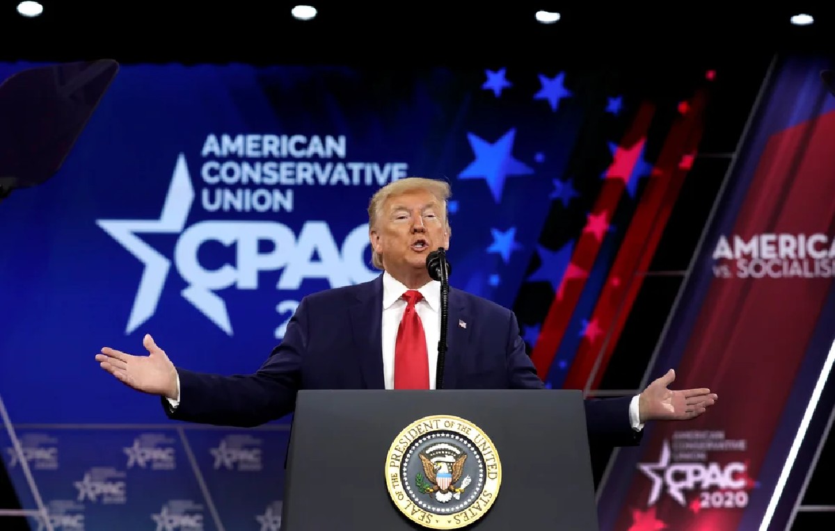 Ex presidente Trump en la Conferencia de Acción Política Conservadora (Reuters)