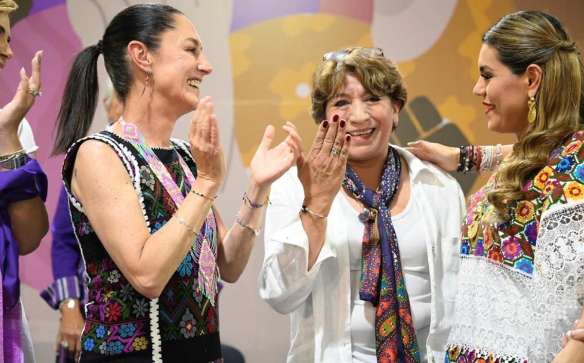 Delfina Gómez asiste al evento Mujeres Haciendo Historia en la Ciudad de México. (Especial)