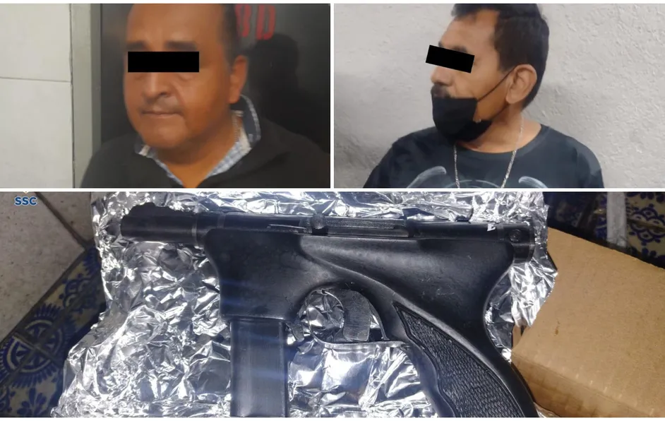 Detienen en estación Guerrero del Metro de CdMx a dos hombres con seis subametralladoras