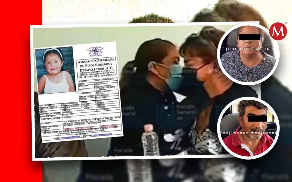Juana supo que se trataba d eella cuando vio una ficha de búsqueda de hace 27 años. (Especial)