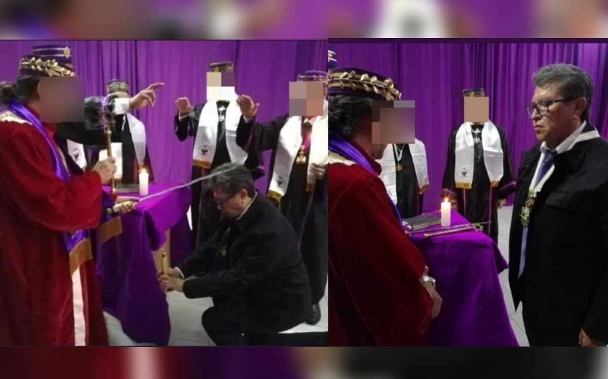 Revelan fotos de Ricardo Monreal obteniendo el grado máximo de la masonería. | Especiales
