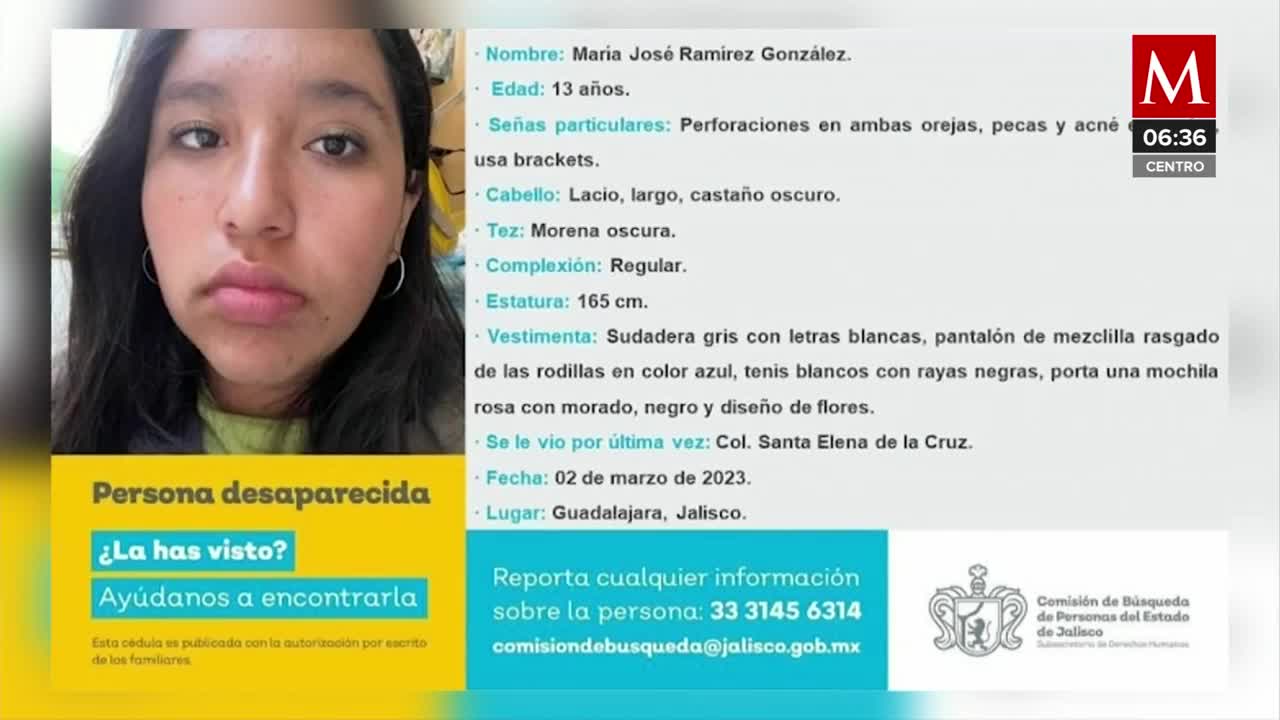 Buscan a María José, de 13 años, desaparecida el 2 de marzo