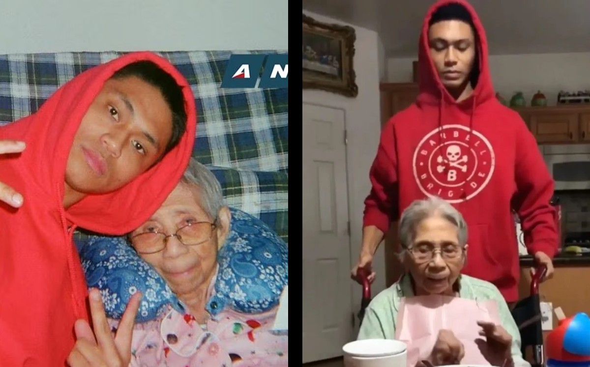 Chris es un joven que decidió hacerse cargo de su abuela de 96 años | ESPECIAL