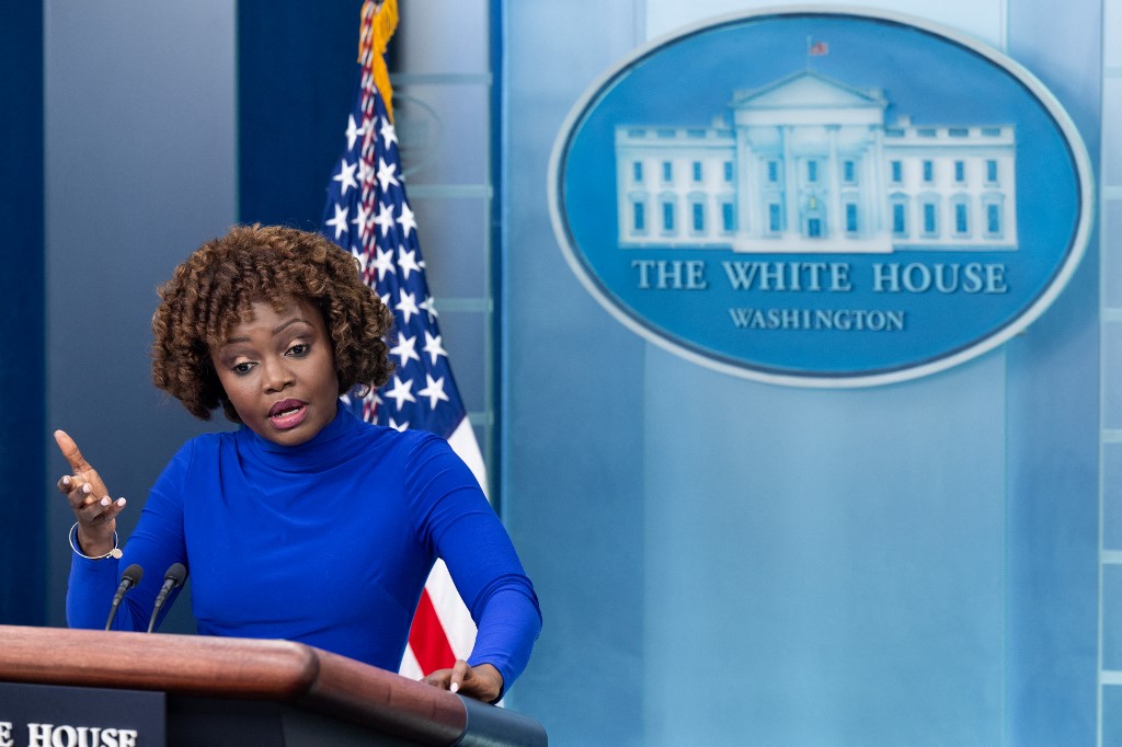 La secretaria de prensa, Karine Jean-Pierre. | AFP