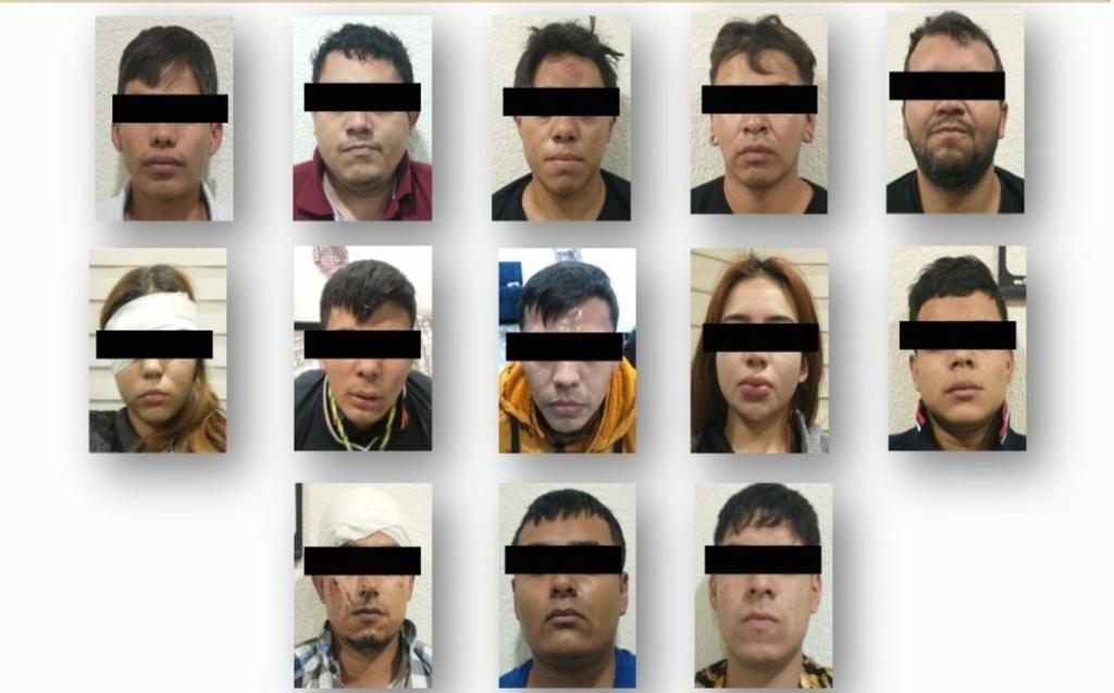 Los 13 detenidos ya fueron vinculados a proceso. (Twitter)