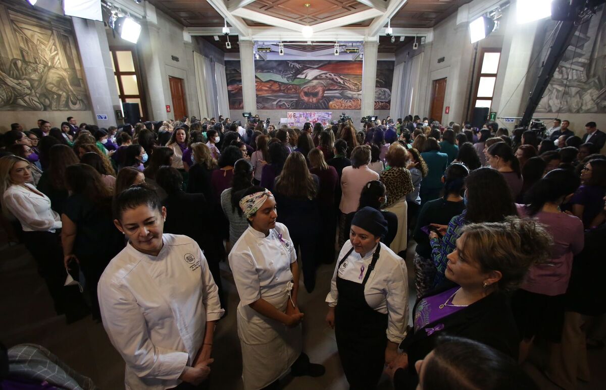 El acto se realizó cerca del salón de sesiones del Pleno de la Corte