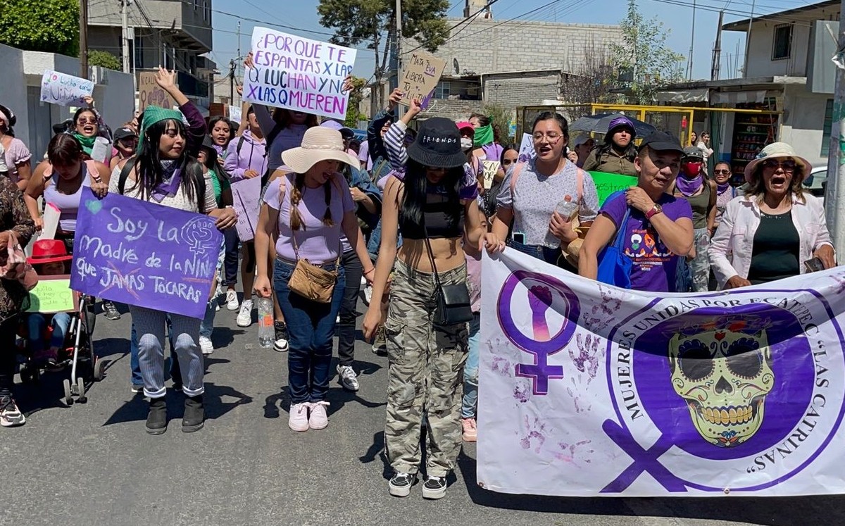 Gritan mujeres desde Ecatepec; exigen alto a la violencia. Juan Camacho
