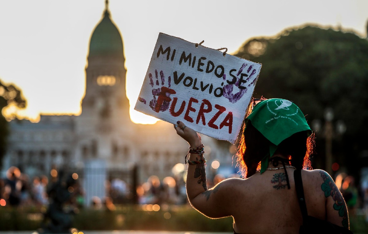 Manifestantes feministas en Buenos Aires (EFE)