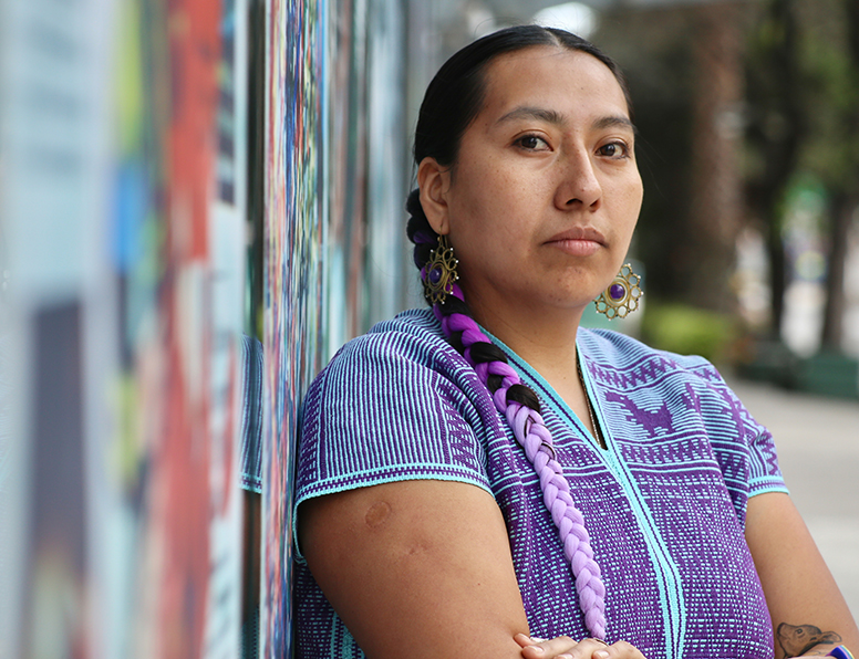 Mare Peligro, rapera zapoteca originaria de Oaxaca inspirada por el movimiento feminista.│Ariel Ojeda
