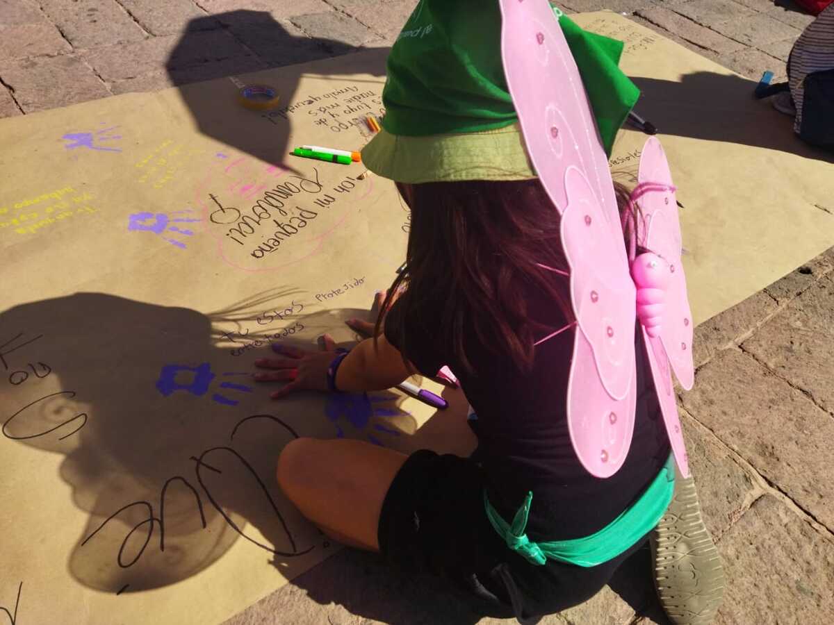 Niñas, adolescentes y jóvenes participaron en las diferentes actividades que se realizaron previo a esta marcha (Elizabeth Hernández)