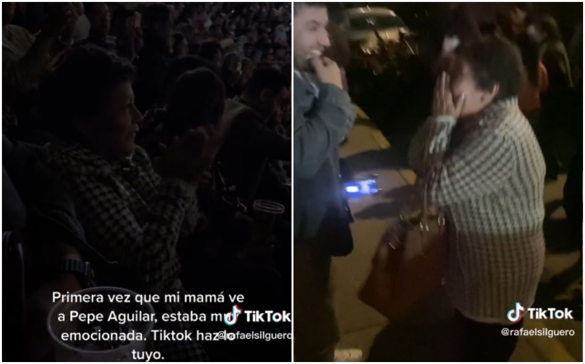 Hijo invita a su madre a concierto de Pepe Aguilar | Captura