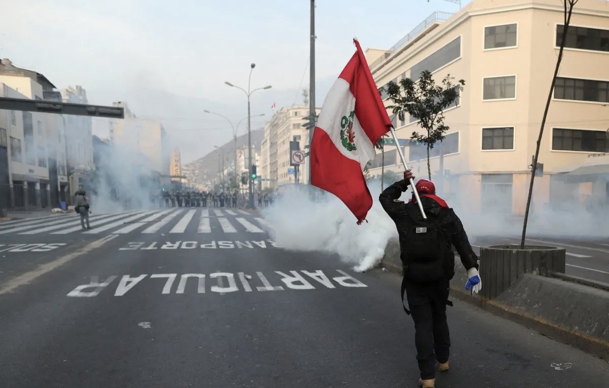 Manifestación antigubernamental en Perú (Reuters)