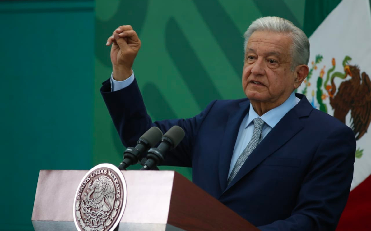 El Presidente en su conferencia desde el búnker de García Luna hoy. | Octavio Hoyos