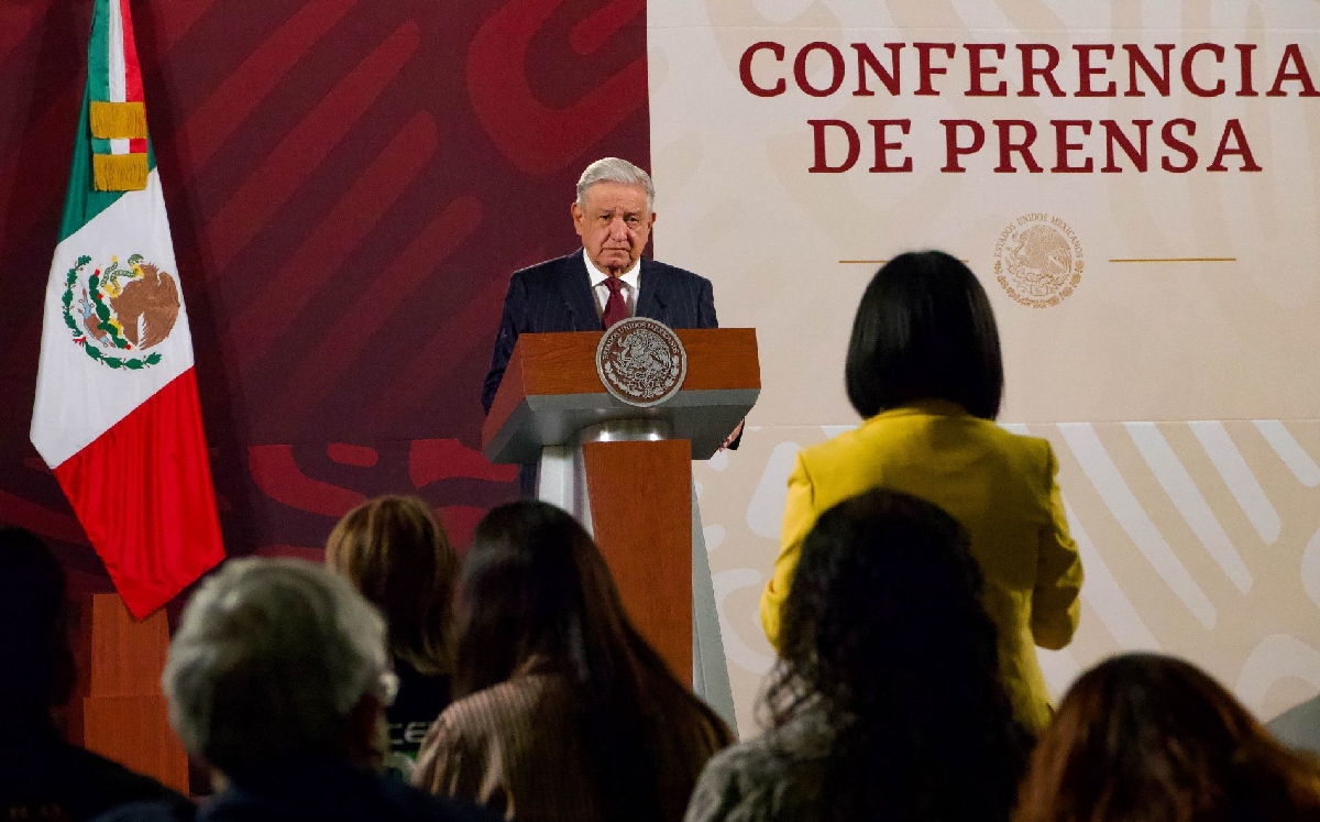 Conferencia mañanera del Presidente en Palacio Nacional el 10 de marzo. | Cortesía
