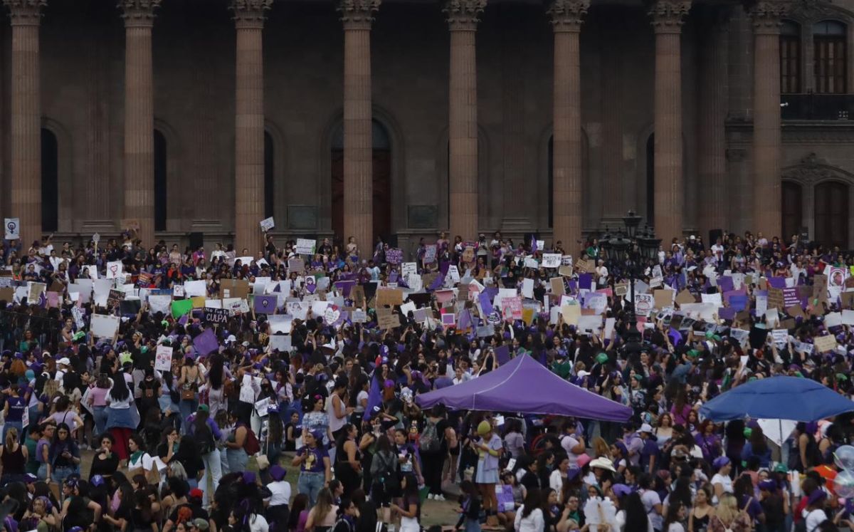 Marcha 8M en Monterrey. Foto: Jorge López
