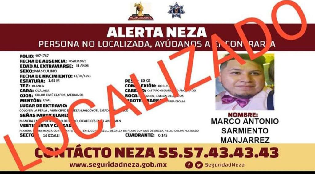 Hallan con vida a Marco Sarmiento, extraviado en  Nezahualcóyotl. Especial
