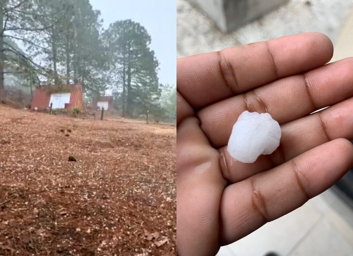 Llega lluvia con granizo a municipios de Nuevo León. Foto: Especial