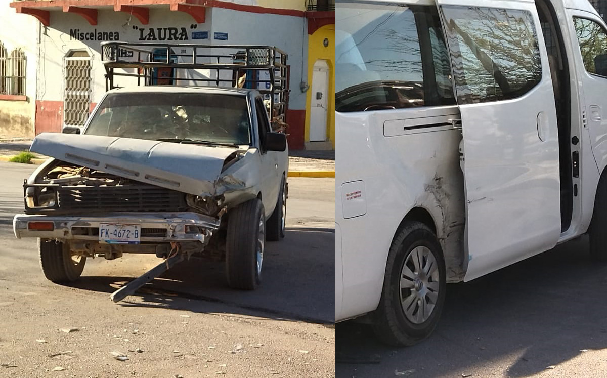 Camioneta se pasa alto y provoca accidente en Torreón; llevaba turistas. | Especial