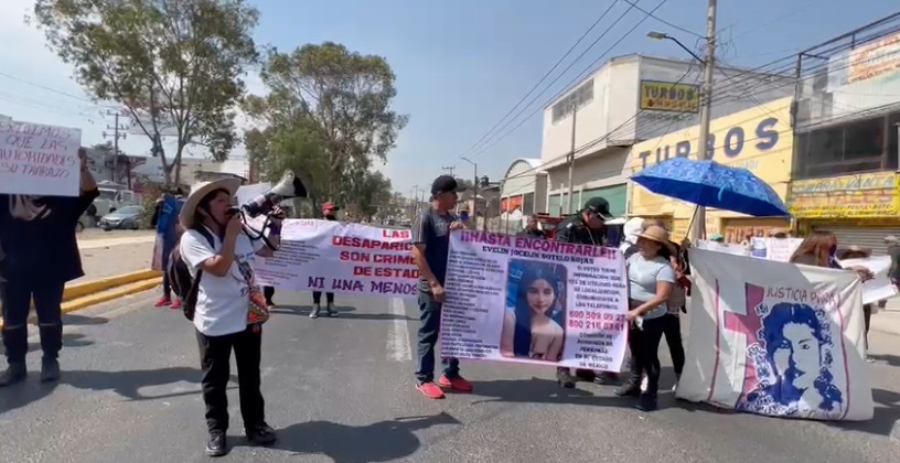Exigen búsqueda de Evelin Jocelyn, bloquean carretera México-Texcoco. Especial