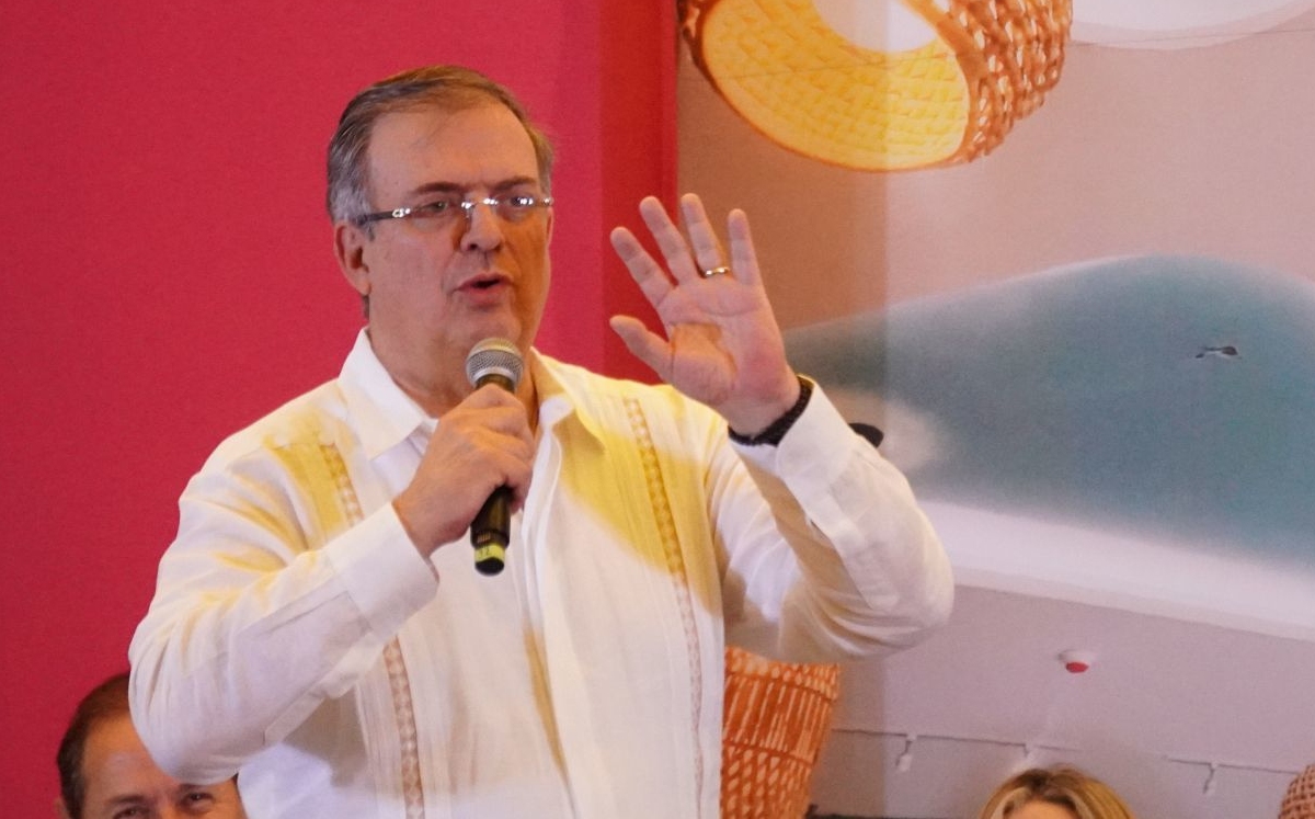 Marcelo Ebrard, secretario de Relaciones Exteriores, en un evento en Baja California. | Cuartoscuro (Archivo)