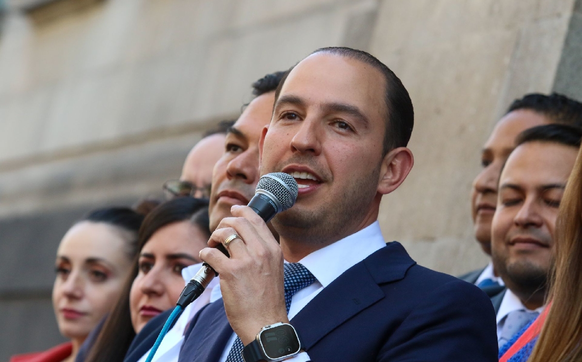 Marko Cortés, presidente nacional del PAN, durante la presentación de una denuncia. | Cuartoscuro
