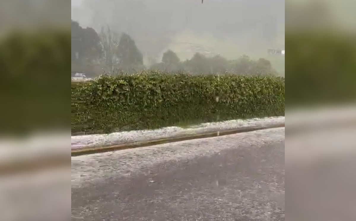 Cae intensa granizada en decena de municipios de Veracruz
