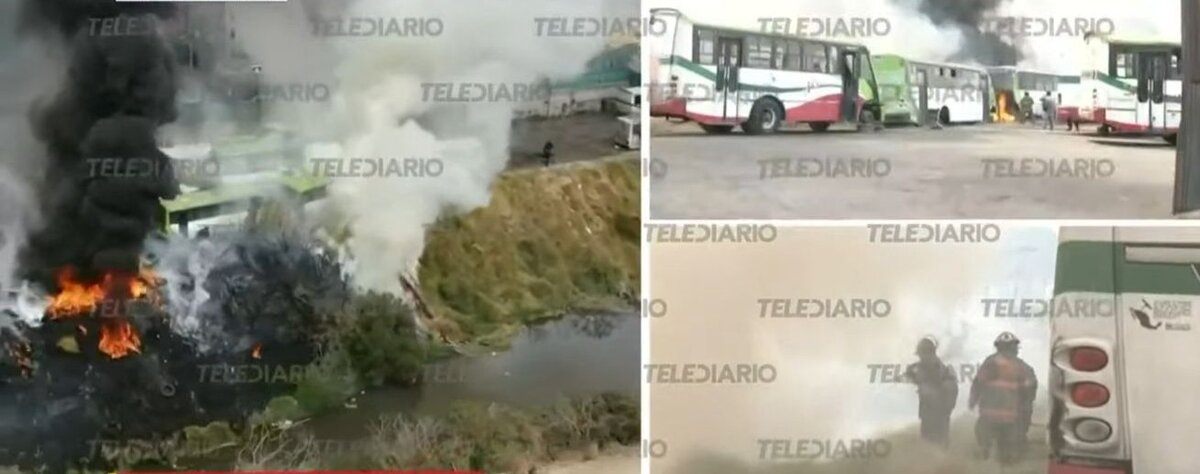 Incendio en pastizal de canal de la Draga en Ecatepec
