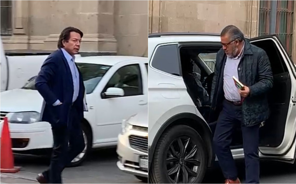 Mario Delgado y Horacio Duarte visitan Palacio Nacional. | Pedro Domínguez