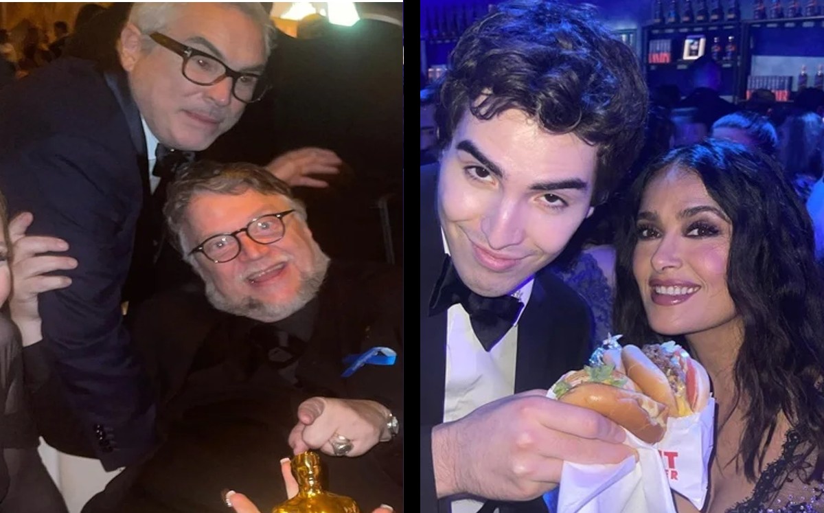 Salma Hayek, Guillermo del Toro y Alfonso Cuarón celebraron triunfo | ESPECIAL