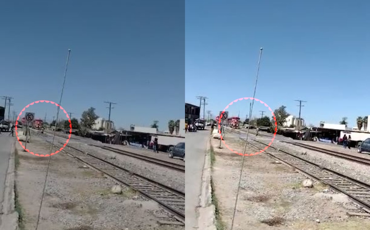Afortunadamente el hombre no sufrió ningún accidente. (Especial)