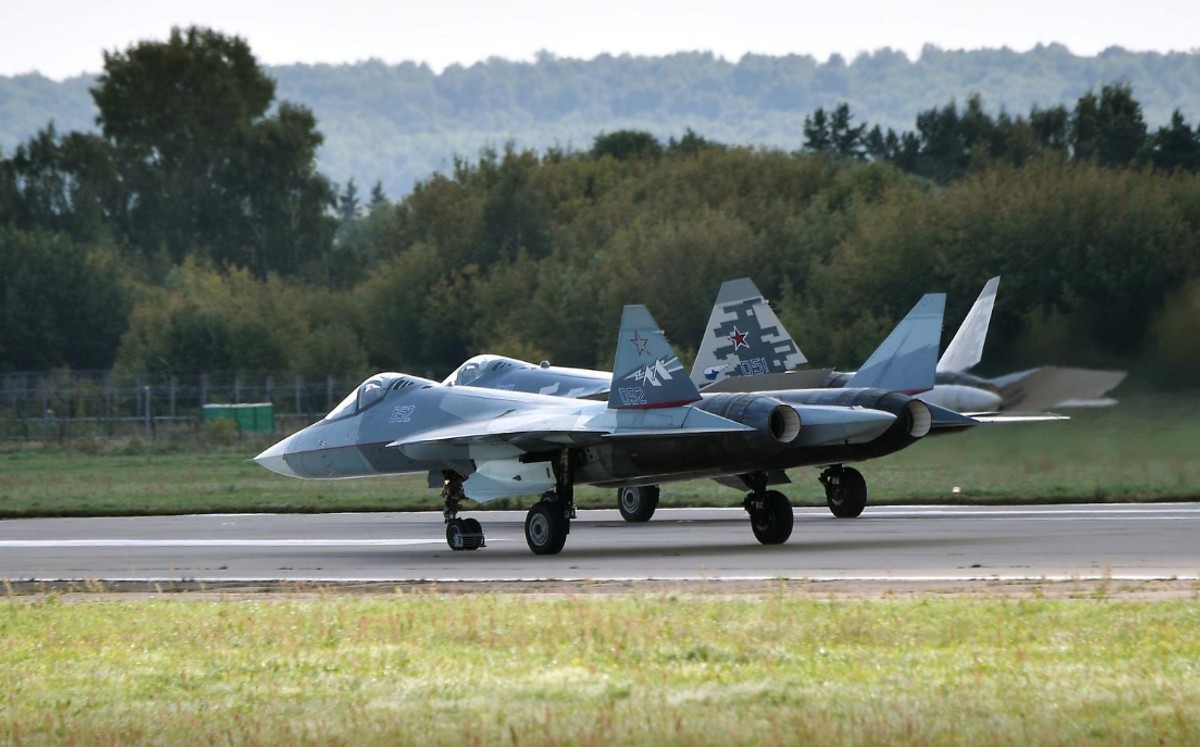 Avión caza ruso modelo SU-57 (Reuters)