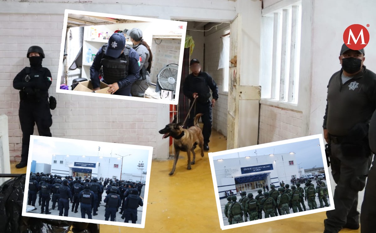 Estos objetos fueron localizados durante cateo en penal de Altamira