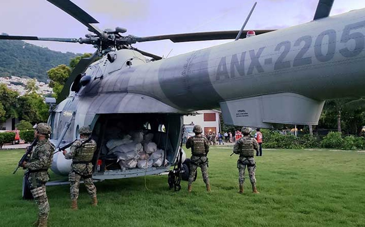 Fentanilo decomisado en helicóptero de la Sedena (Reuters)