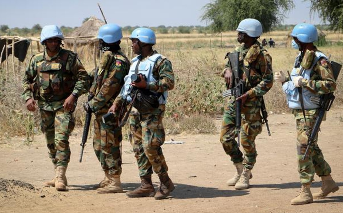 Miembros de los cascos azules en Sudan del Sur (AP)