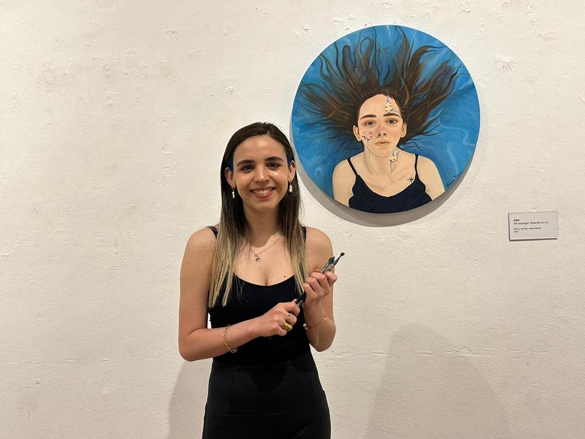Autismo ayudó a Natalia a descubrirse como artista plástica. Foto: Especial