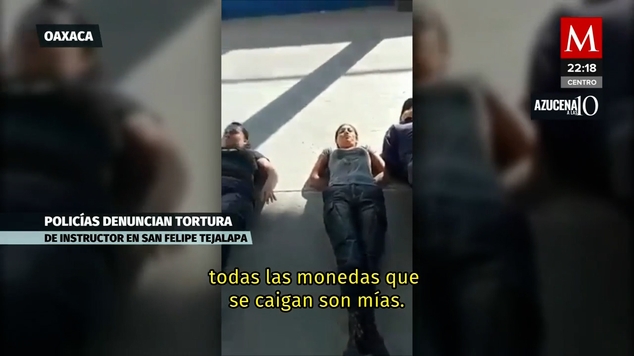 En Oacaca, exhiben a mando de policía local: trata a sus subalternos de forma degradante