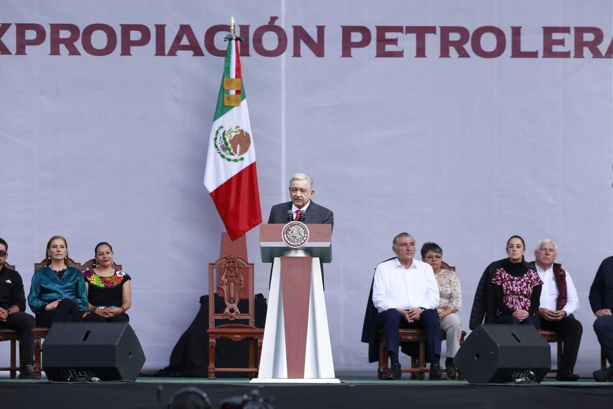 Discurso de AMLO en zócalo de Ciudad de México. | Carlos Bautista