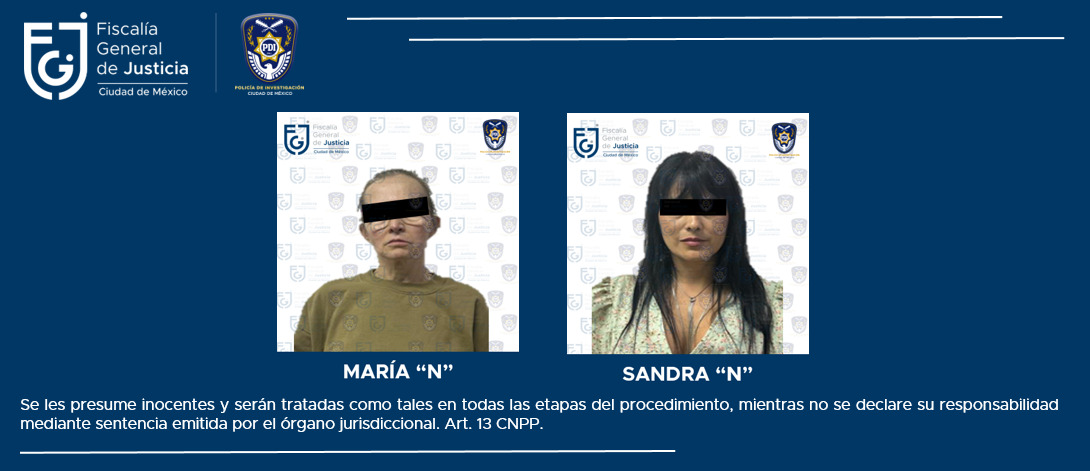 Dos mujeres detenidas en CdMx. (Especial)