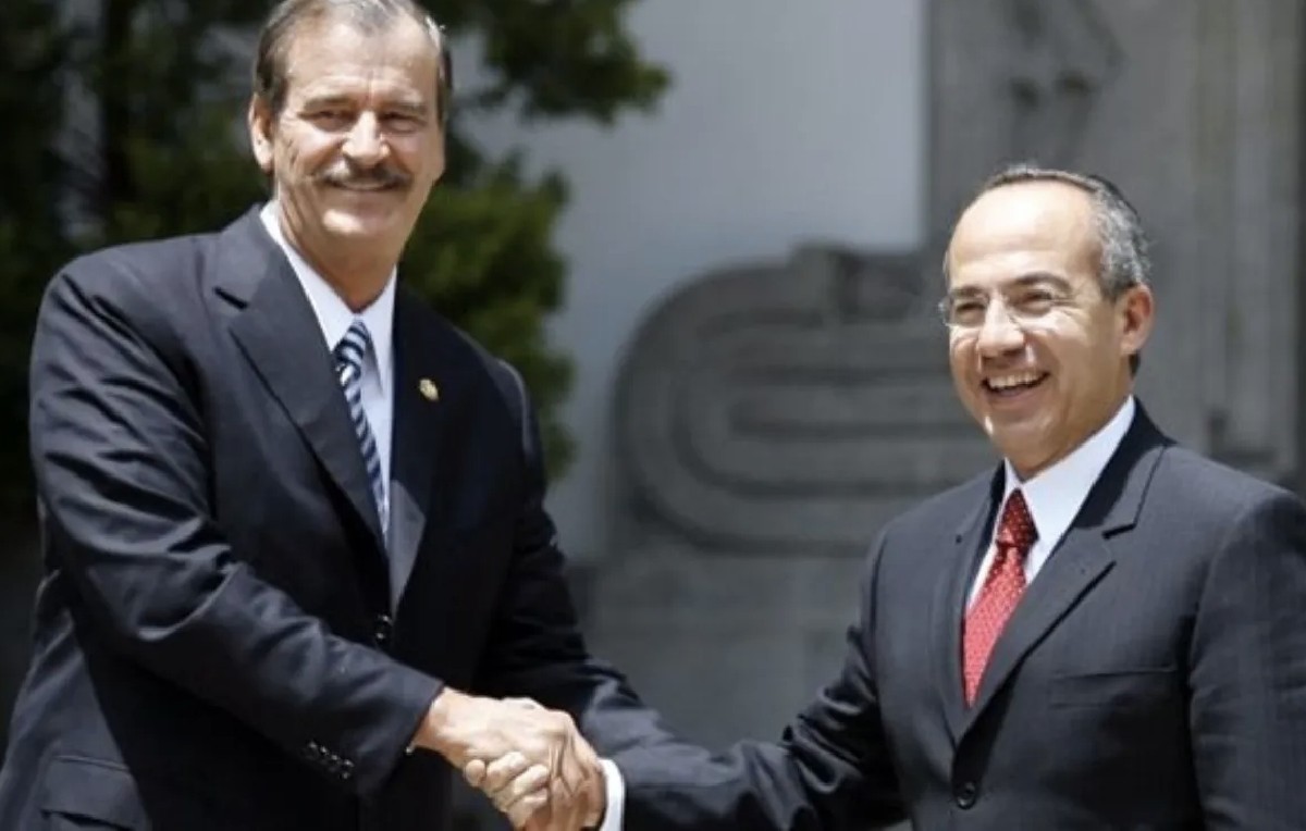 Ex presidentes mexicanos Felipe Calderón y Vicente Fox (EFE)