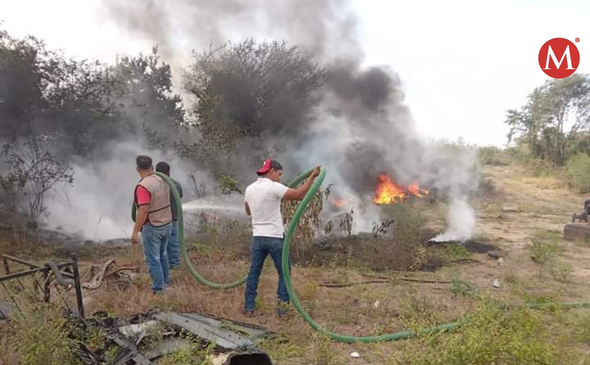 Se registra incendio en deshuesadero al norte de Veracruz