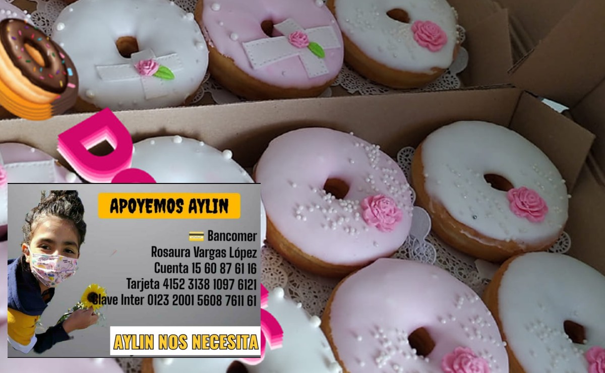 Con venta de donas buscan costear cirugía de Aylin (Especial)